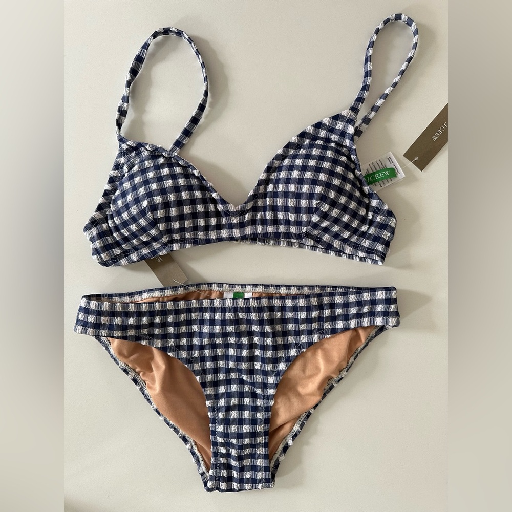 J Crew Gingham Bikini NWT